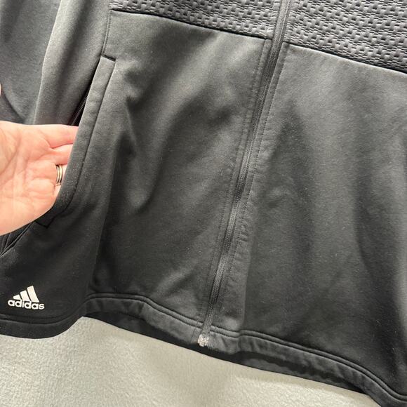 NC State Wolfpack Jacket Womens Large Black Full Zip adidas Primegreen COLD.RDY - Picture 5 of 11